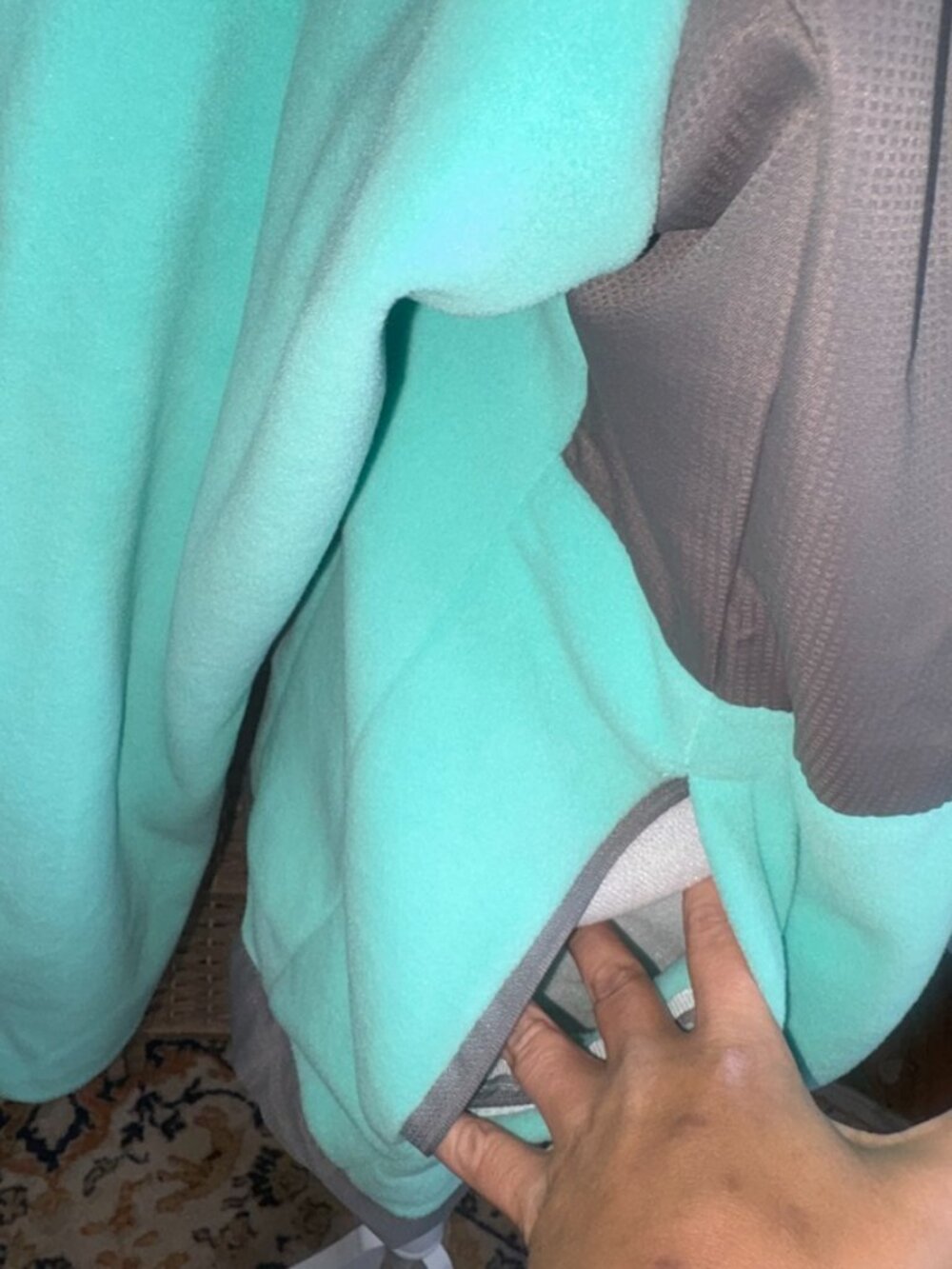 LIKE NEW The North Face Full-Zip Hooded Denali Fleece Polartek Teal Aqua XXL - Picture 11 of 11